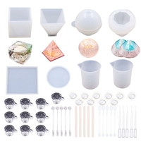 48 pièces bricolage résine moulage moules artisanat faisant des accessoires