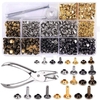 480 ensembles de rivets en cuir Rivet à double capuchon
