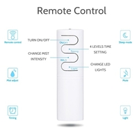 480ml ultrasons Acoustique Air Humidificateur Aroma Diffuseur Mist Maker avec télécommande Contrôleur Coloré Light Design 4 Niveaux Minuterie Réglage pour Yoga Relax Bureau Maison Maison Chambre Salon Étude Spa