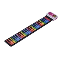 49 touches clavier portable clavier de silicium électronique clavier touches colorées haut-parleur jouet musical pour enfants enfants