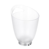 4L haute capacité 4 LED RVB Lampe de lumière Seau à glace Conception de courbe Changement de couleur automatique / Couleur statique Alimentation par batterie / Fonctionnement par USB Résistance à l