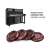 4pcs / Set droit piano roulette tasse Coaster en bois massif avec anti-dérapant EVA Pad