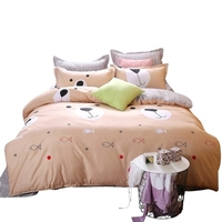 4pcs / set ensemble de literie à la mode de maison de dessin animé