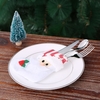 4pcs / set Santa Claus Christmas Cutlery Holders Fork Knife Spoon Sacs Pocekts Set Christmas Decor Ornaments