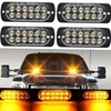 4pcs 12 stroboscopique LED feu de détresse orange feu de détresse clignotant d