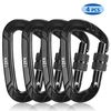 4pcs 12KN mousqueton à verrouillage Twist mousqueton gratuit
