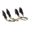 4pcs 12V moto Moto ampoule ambre Front & indicateur clignotant arrière