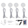 4pcs 12V rvb 7 couleurs LED caravane éclairage intérieur toit plafonnier avec 24 touches télécommande pour camping-car RV remorque bateau Van