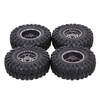 4PCS 2.2IN Pneus RC sur Chenilles avec Jante Métallique Pneus de Chenilles Ultra Doux pour Rock Rock Crawler 1/10 rc Traxxas Trx4 TRX-6 Axial Scx10 90046