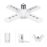 4pcs 36W 6000LM 6500K E27/B22 LED Plafonniers de Garage avec 4 Panneaux Réglables