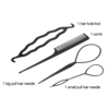 4Pcs cheveux Twist Styling clip bâton Pin Bun Braid Maker Hair Style outil cheveux DIY Kit d