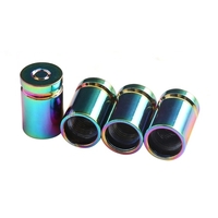 4pcs couvercle de la tige de valve de pneu bouchons en aluminium roue de voiture bouchon de valve de pression d