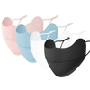 4PCS lavable réutilisable cyclisme masque facial respirant Protection UV demi visage bouche masque pour hommes femmes en plein air exercice vélo course