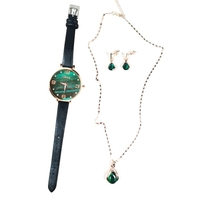4pcs montre femme collier boucles d