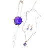 4pcs montre femme collier boucles d