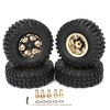 4pcs RC chenille pneus en caoutchouc RC pneus de voiture avec jantes en laiton remplacement pour 1/24 Axial SCX24 RC voiture
