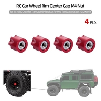 4pcs RC voiture roue Center Center Cap M4 écrou en métal pour 1/10 RC Crawler Traxxas HSP Redcat Rc4wd Tamiya Axial scx10 D90 HPI