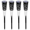 4PCS solaire alimenté extérieur pelouse lampe évider conception sensible contrôle de la lumière