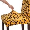 4pcs Stretch Amovible Lavable Court Dîner Seat Cover Soft Lait Soie Spandex Impression Couverture de Couverture de Chaise pour Wedding Party Hôtel Salle À Manger Cérémonie Chaise Couvre Siège Orange
