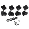 4R noir Tuners basse électrique Machine dirige Tuning Pegs Set de clés