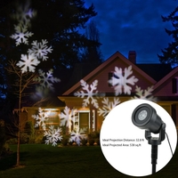 4W 4LED Moving Dynamic Snowflake Film projecteur de lumière avec le motif de base Replaceable Décoration Garden Lawn Festival de lampe Spotlight pour le mariage de Noël Xmas Party