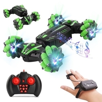 4WD 2.4GHz Watch Gesture Sensor Control Deformable Car All-Terrain Auto-demo RC Stunt Car avec Spray Light Music