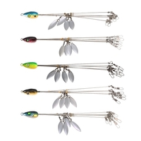 5 bras Alabama Umbrella Rigs pêche basse leurres appât Kit