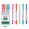 5 couleurs double pointe surligneur stylos large ciseau et pointe fine marqueur stylo pour pour les élèves des écoles bureau fournitures pour la maison