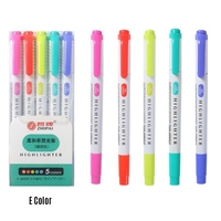5 couleurs double pointe surligneur stylos large ciseau et pointe fine marqueur stylo pour pour les élèves des écoles bureau fournitures pour la maison