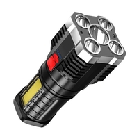 5 lampe de poche à LED Lumière de travail haute lumière USB rechargeable avec lumière latérale