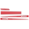 5 Pcs Autocollants De Voiture Autocollant De Corps Stickers Rayures De Voiture Côté Porte Corps Capot Rétroviseur Decal Autocollants Ensemble Racing