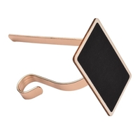 5 PCS Porte-bas de Noël avec tableau noir Crochet de bas en métal personnalisé pour manteau de cheminée DIY Nom Cheminée Clip Ornements de Noël Cadeaux