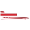 5 Pcs Sports Racing Stripe Graphic Stickers Car Side Body Hood Cover Rearview Mirror