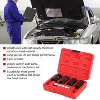 5 pièces / ensemble Kit de douilles torsadées 4 écrous de cosse usés endommagés et dissolvant de verrouillage 17/19/21/22 mm (bleu)