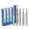 5 pièces 4-cannelures fraise en bout carbure tungstène acier fraise fraise routeur bits rotatifs outil tige droite 6mm-8mm double tranchant gravure de coupe