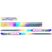 5 pièces bande réfléchissante vinyle autocollant latéral de voiture Auto Body Racing Sports Stickers