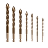 5 pièces ensemble de forets en carbure cémenté tige hexagonale pour verre doux carreaux de céramique miroir plastique brique bois
