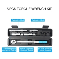 5 pièces Kit de clés dynamométriques à clic d