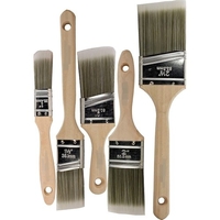 5 pièces manche en bois brosse ensemble maison ménage pinceau brosse barbecue brosse marine peinture brosse multifonctionnel utilitaire brosse ensemble intérieur extérieur décoration outil