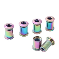 5 pièces vélo plaque à ongles plaque dentaire vis vélo de route disque vis en acier pédalier vis galvanisé coloré dent disque vis