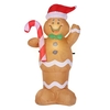 5 pieds de Noël Gonflable Gingerbread Man Géant Éclairé Gonflable Décoration De Noël Noël Vacances Blow Up Party Display avec Ventilateur Souffleur Au Sol Cordes Sac D