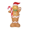 5 pieds de Noël Gonflable Gingerbread Man Géant Éclairé Gonflable Décoration De Noël Noël Vacances Blow Up Party Display avec Ventilateur Souffleur Au Sol Cordes Sac D