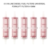 5 X Filtres à carburant diesel en ligne Filtre universel pour chariot élévateur 8-10mm