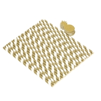 50 pcs / set paillettes couleur papier jetable pailles pour mariage d