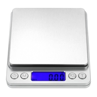 500 / 0.01g Précis Balance de Cuisine Balance de Bijoux de Haute Précision Mini Balance Alimentaire Échelle de Cuisine Électrique avec Deux Plateaux Cuisine Échelle de Poche Échelle de Poche