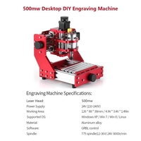 500mw Mini CNC Routeur 1310 CNC Métal Gravure Fraiseuse Kit PCB Bois Fraisage Laser Machine Graveur avec ER11 Collet