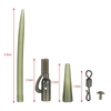 50pcs / 10set Terminal Carp à pêche sécurité plomb Clips avec Pins Tail Tubes en caoutchouc Anti Tangle manches changement rapide des Rolling émerillons