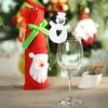 50pcs Delicate Carved de Noël de bonhomme de neige Vin Carte verre Cartes Table pour Day Party de Noël banquet de mariage Décoration
