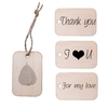 50PCS Pièces de bois non finies Trace de bois en forme de rectangle avec trou et pour bricolage Étiquette de mariage Décor Étiquette de pendaison Projet d