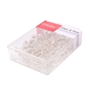 50pcs punaises tête en plastique transparent avec punaises à pointe en métal